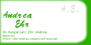 andrea ehr business card